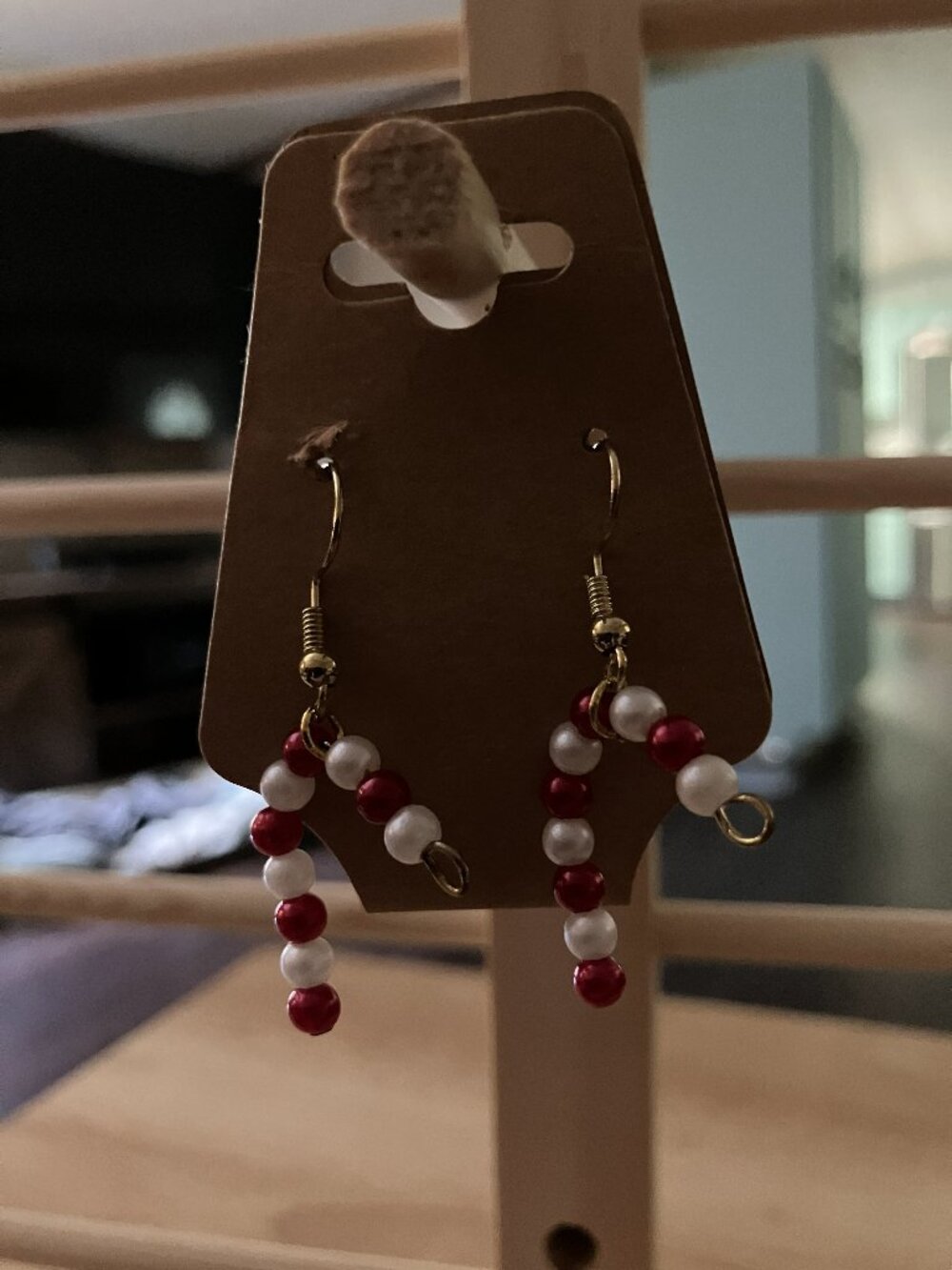 Handcrafted Candy Cane Earrings